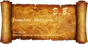 Demeter Bettina névjegykártya