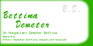 bettina demeter business card